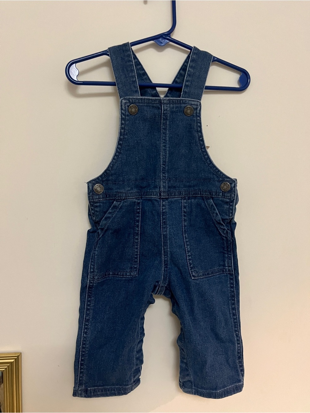 Classic Dark Blue Denim Overalls for Kids